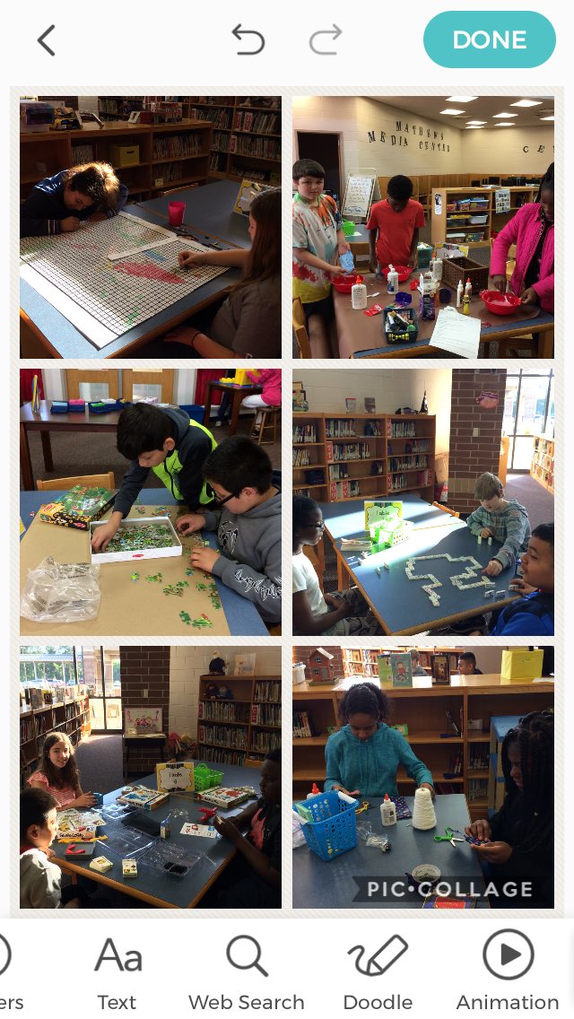 BealebBeth's tweet image. This week’s marker space stations with fifth grade! #markerspaces #duct tape fun #slime fun #logic games # #unicorn art 3d