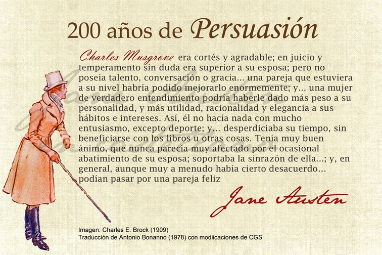 JAcastellano's tweet photo. #FridayAnne #JaneAusten #Persuasion #Persuasion200 #CharlesEBrock - Charles Musgrove, aunque agradable, otro tipo de esposa podría haberlo mejorado, en cambio desperdiciaba su tiempo, no leía. https://t.co/MIe8iabuWn https://t.co/MPMdkLWjtW