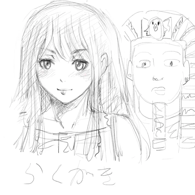 おはようございます。ちょっと前にラクガキしたファラ夫のユキ先輩と加藤です。最近iPadでも描くようにしてるんでラクガキしながら慣れて行きたいです。 