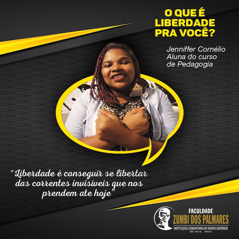 O que é liberdade para você?

Nos últimos 130 anos, lutamos, batalhamos e resistimos contra uma sociedade racista. Tivemos vitórias, tivemos avanços... Mas ainda estamos muito longe de uma sociedade sem discrepância racial.