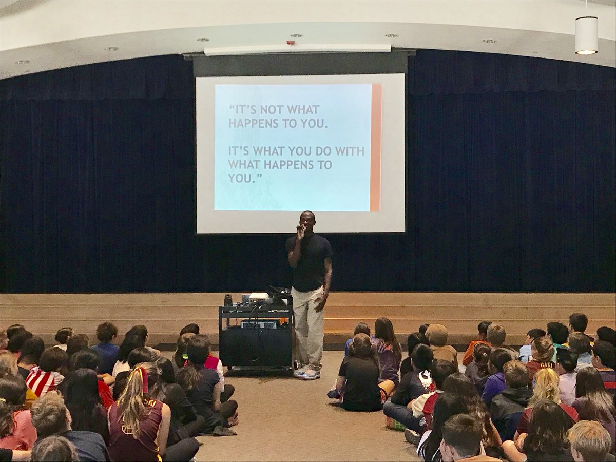Thank you <a href="/OASharks/">Ocean Air</a> for having <a href="/LexGillette/">Lex Gillette</a> speak to your 3rd, 4th, 5th, and 6th grade students. What amazing Students, Teachers and Staff, and we loved sharing our Nametags Assembly Program with all of you! #NameTagsRevolution #DMUSD #onerevolution