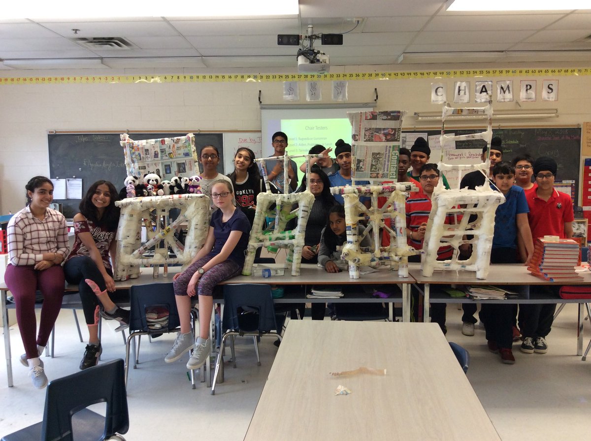 MsChan905's tweet image. 7MM&apos;s Newspaper Chair Challenge. The &quot;buddy bench&quot; on the left supported the most weight! #futureengineers #structures #structuralfailure #middleschoolscience #STEAM @rjlee_ps @PeelSchools