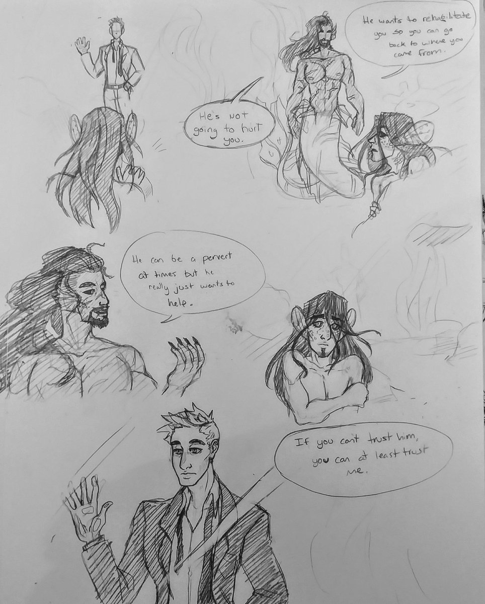 m_u_n_c_h_y's tweet photo. A quick comic for a McR76 mermaid au fic I wanna do for MerMay. Jack is a rich conservationist who rehibilitates injured merpeople. He may also have a merpeople kink... 
#mermay #mcr76 #mercree #mereaper #jackhasamermaidkinkpassiton https://t.co/48N6K4PM87