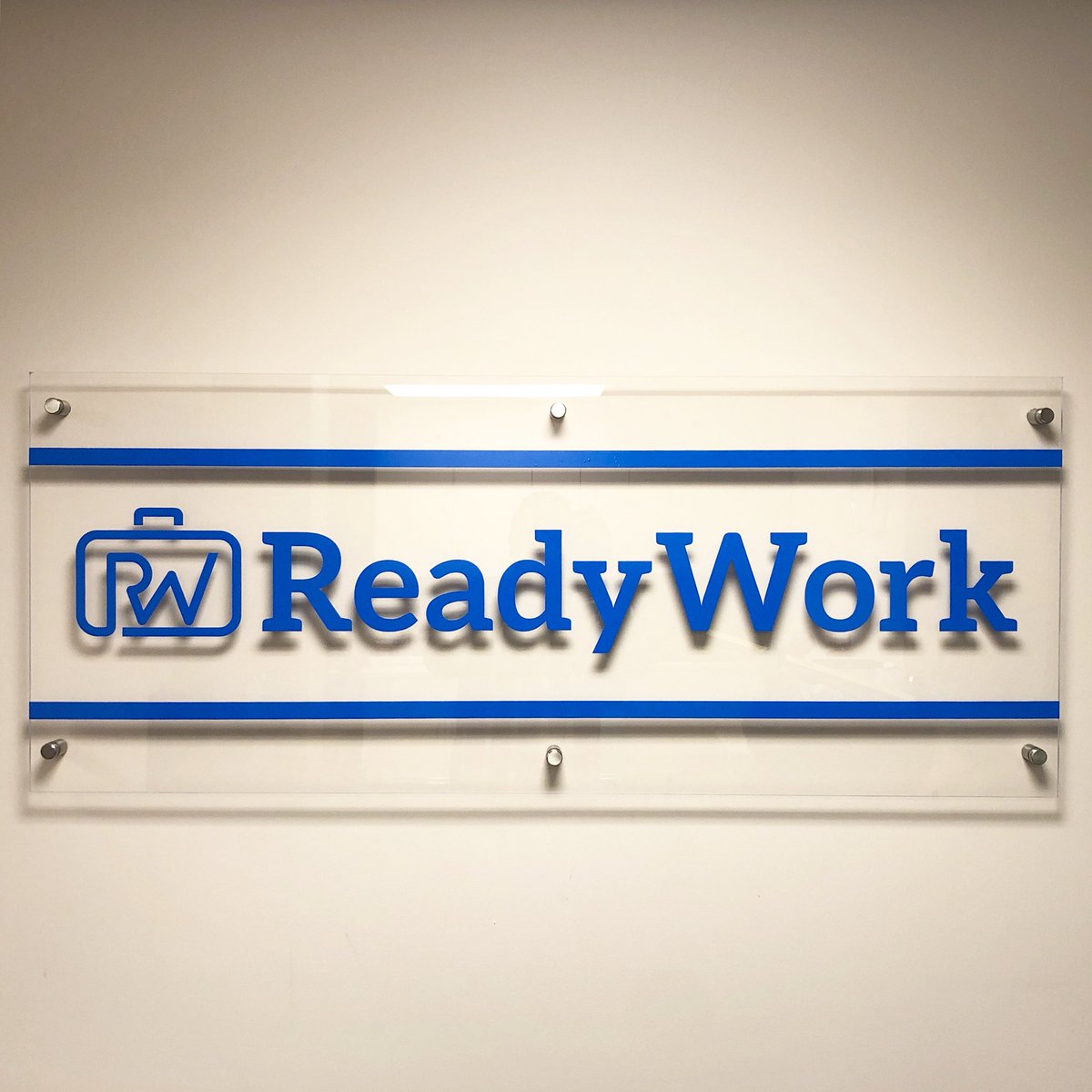 readyworkinc's tweet photo. Office wall decor, check ✅ https://t.co/KYLGjoX1WY