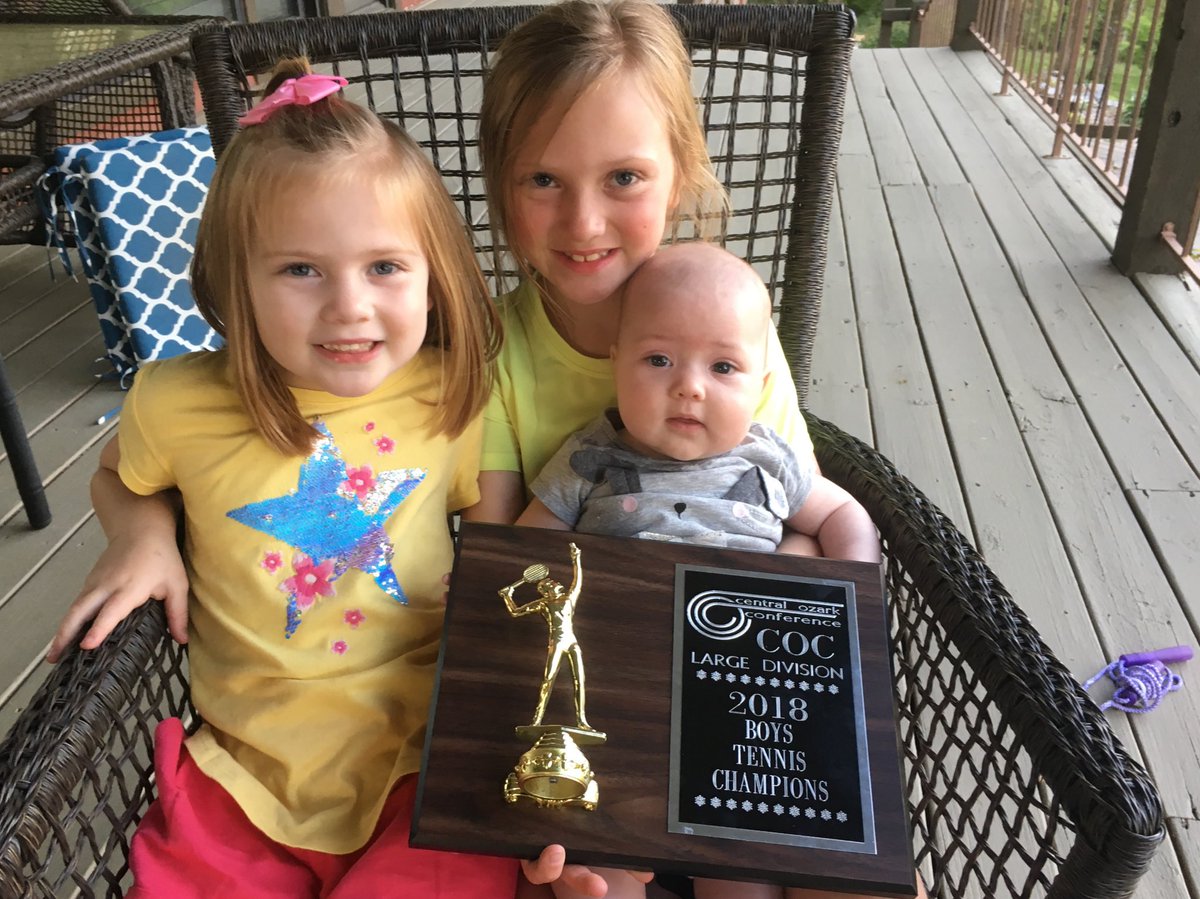 These kiddos are excited for the <a href="/BHSPirateTennis/">Branson Tennis</a> team!