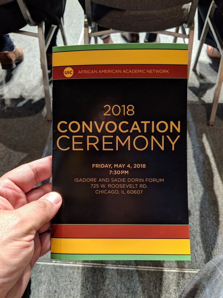 Higher_Ed_Oscar's tweet photo. So proud to be here at the graduation ceremony of the first class of African American students that I helped recruit to @thisisUIC. Thanks @AAAN_UIC for letting me be a small part of celebrating our African American graduates. https://t.co/6nVGgnfUCd