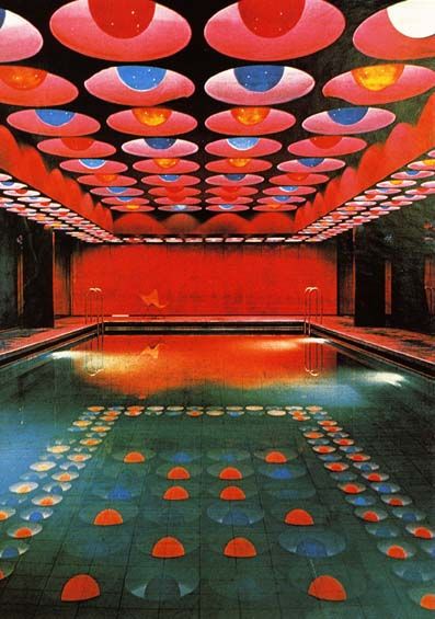 wendyOrourke's tweet image. Verner Panton Indoor Swimming Pool c.1969 blog.2modern.com/2014/07/design…