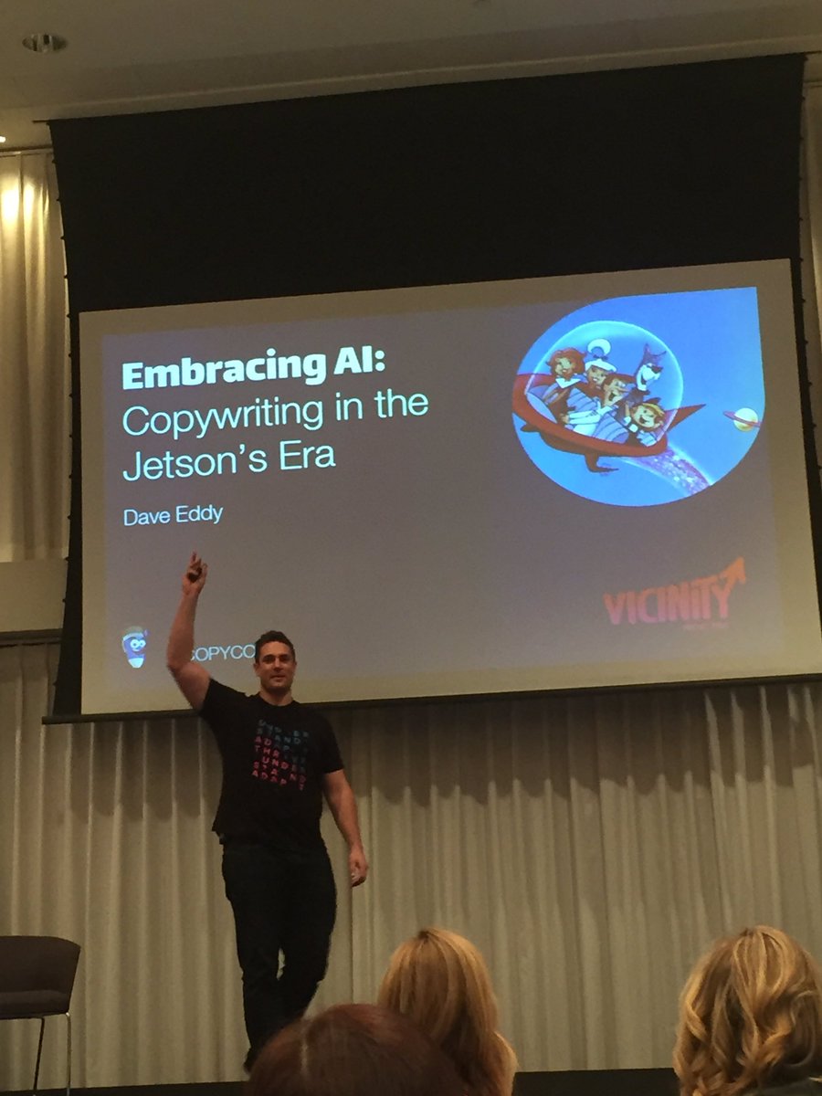 baker_con's tweet image. Embracing the AI robots. Copywriting in the Jersons era with @David_Eddy #copycon18 #copycon