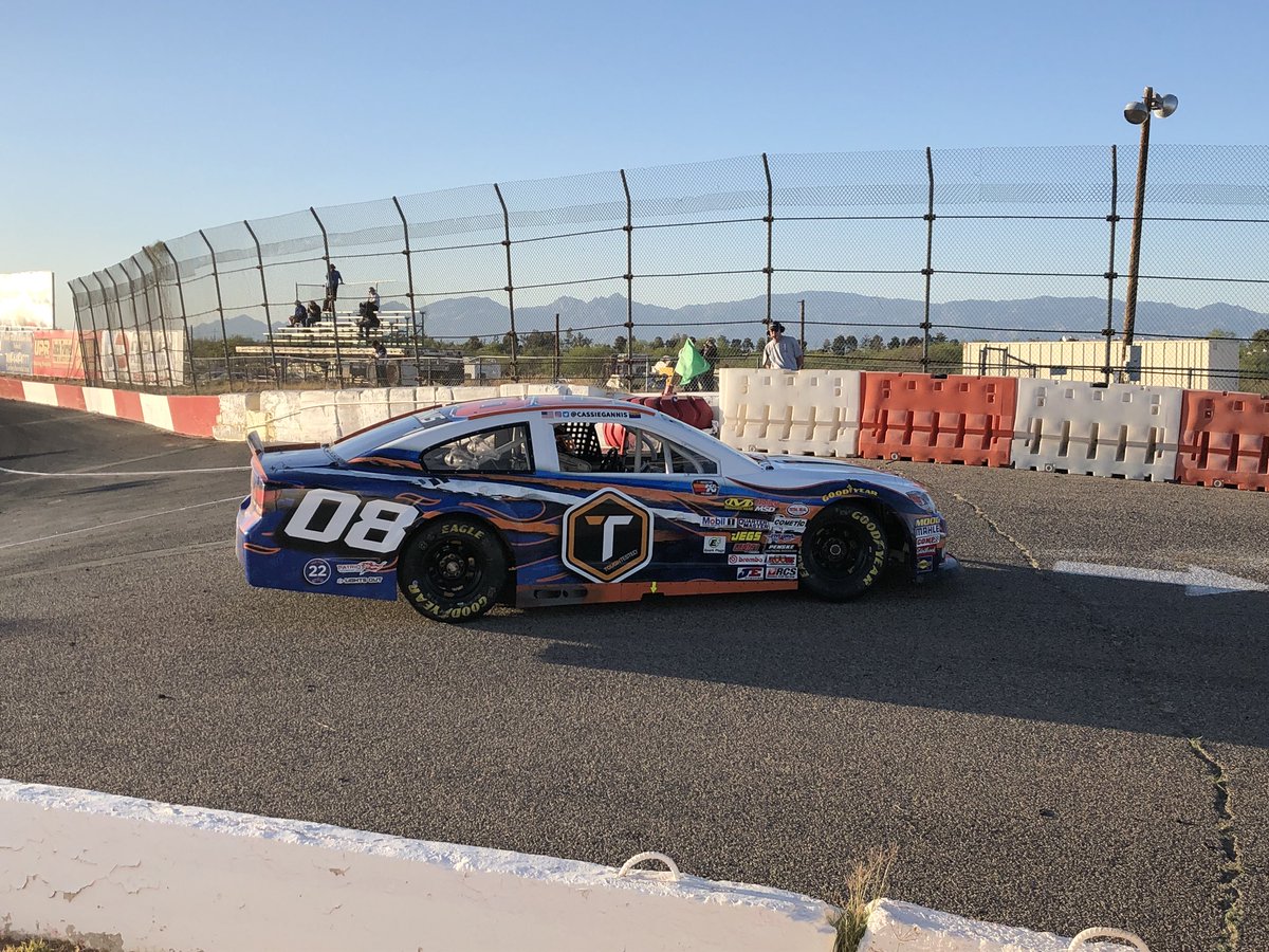 CassieGannis's tweet image. Loving being behind the wheel of the @ToughTested #08 #NASCAR #KNWest #ToughTestedBA 💚🏁