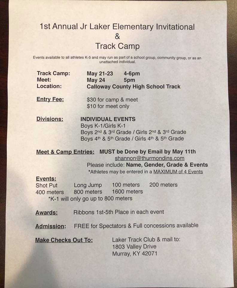 Elementary track camp