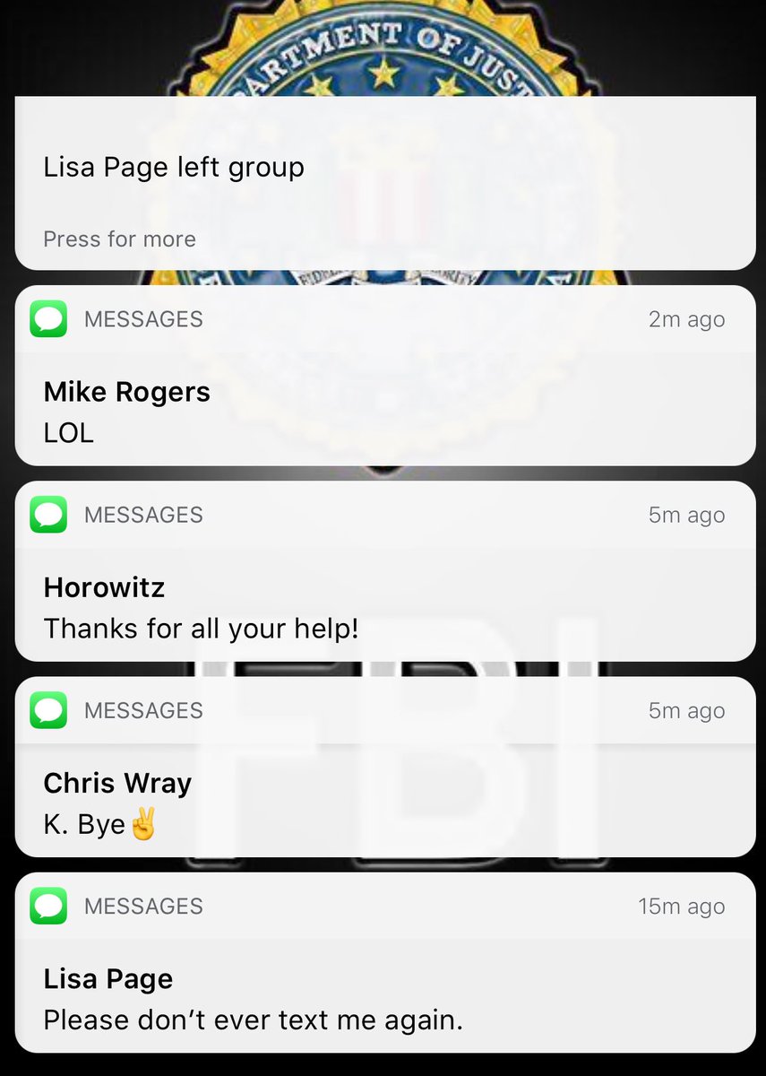 Lisa Page left group...