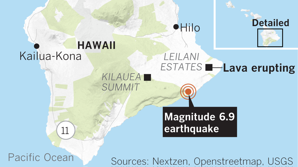 Los Angeles Times on Twitter "A 6.9 earthquake strikes Hawaii "It caused a lot of shaking in