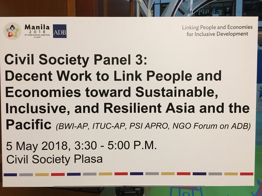 lejluna's tweet photo. Catch the last session of #CSOPlasa at #ADBManila today. #LeavingNoOneBehind https://t.co/v7cFSgfcI3