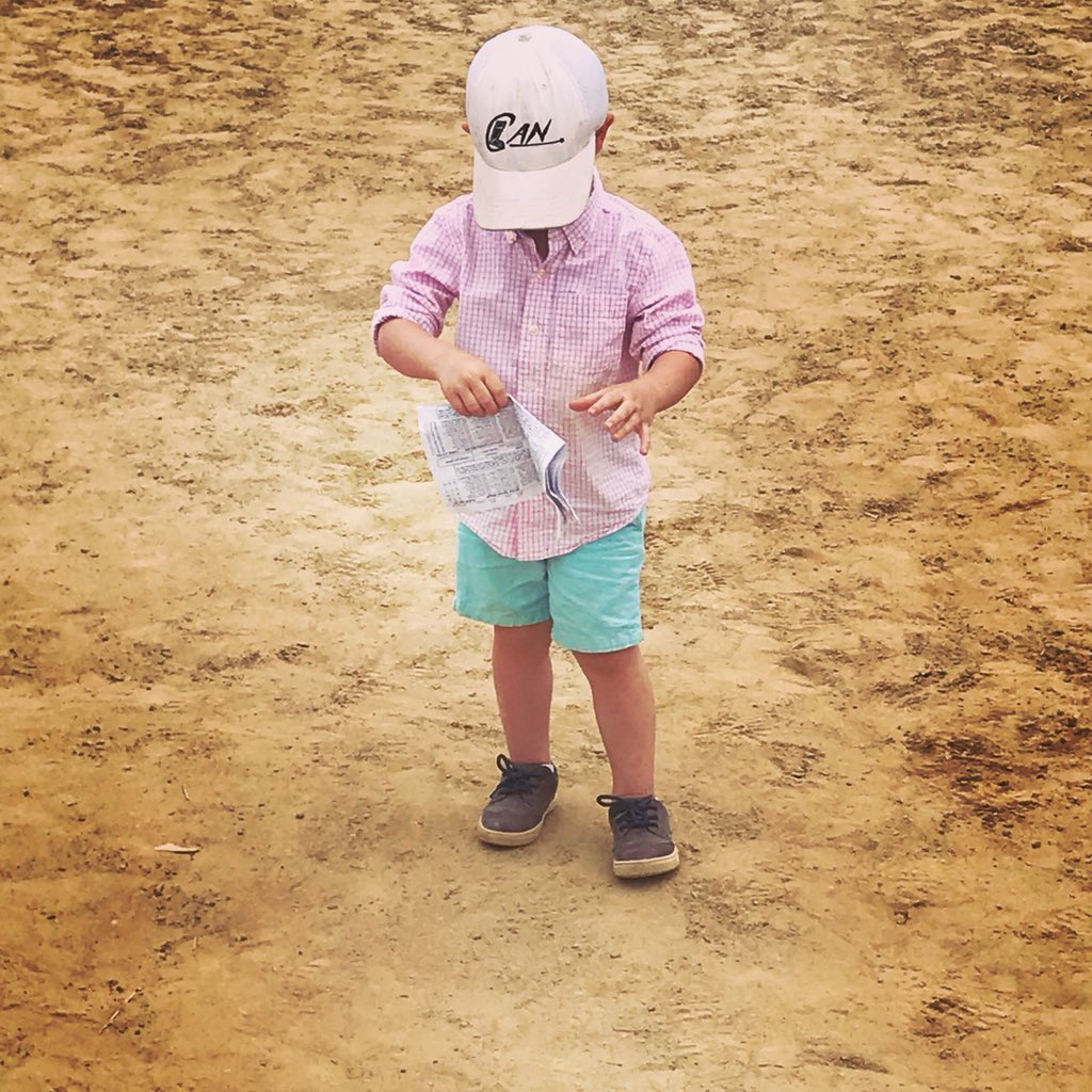 AllyHamilton79's tweet image. Just shy of 3 yrs old but reading that tip sheet like a boss! Fake it ‘til you make it, little man! His money is on #promisesfulfilled #3. @coreylanerie @Romansracing @KentuckyDerby @ChurchillDowns