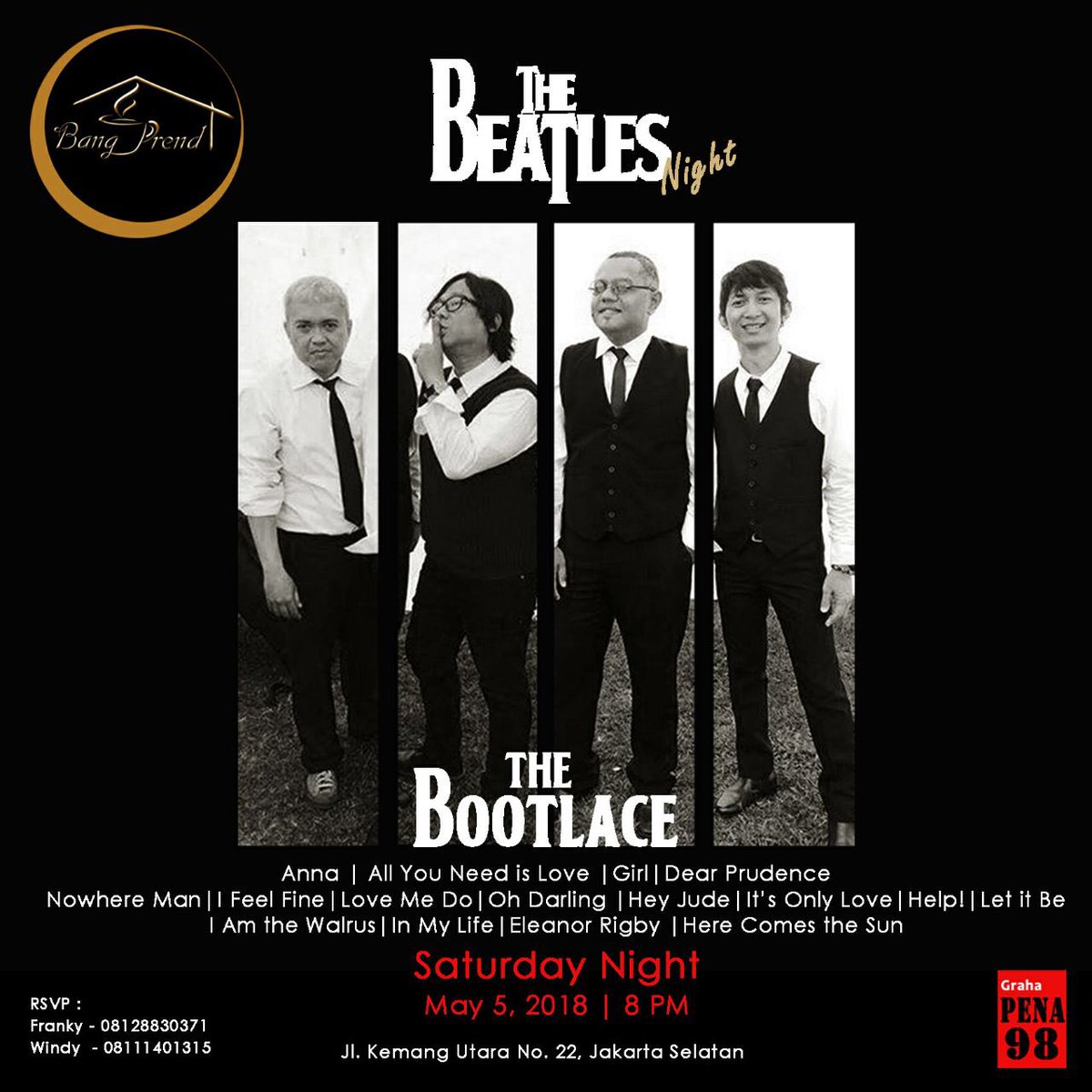 BonaMustar's tweet photo. Saturday night is Beatles Night at Kopi Bang Prend..,...Come n join us https://t.co/RtuhFDoJRc