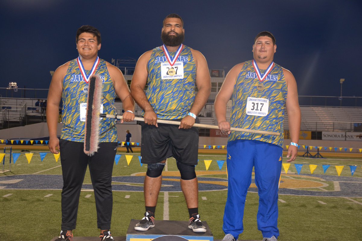 JavelinaTFXC's tweet image. A clean sweep! The Javelina’s finish 1,2,3 in the shot put! 
Cervantes 🥇 
Perez 🥈
Rios 🥉

#LSCtrack 
#JavelinaStrong