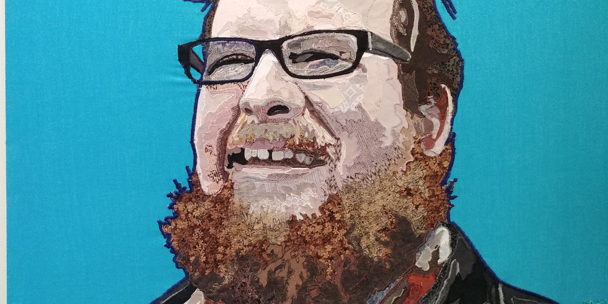 thismustbeseema's tweet photo. Fuzzy Mall aka Quilted Portrait's exhibit #FacesofHamilton on until the end of May @carnegiegallery. Each portrait is so detailed and done entirely using textile. A must-see! #HamOnt https://t.co/ZKEmi4iUHI