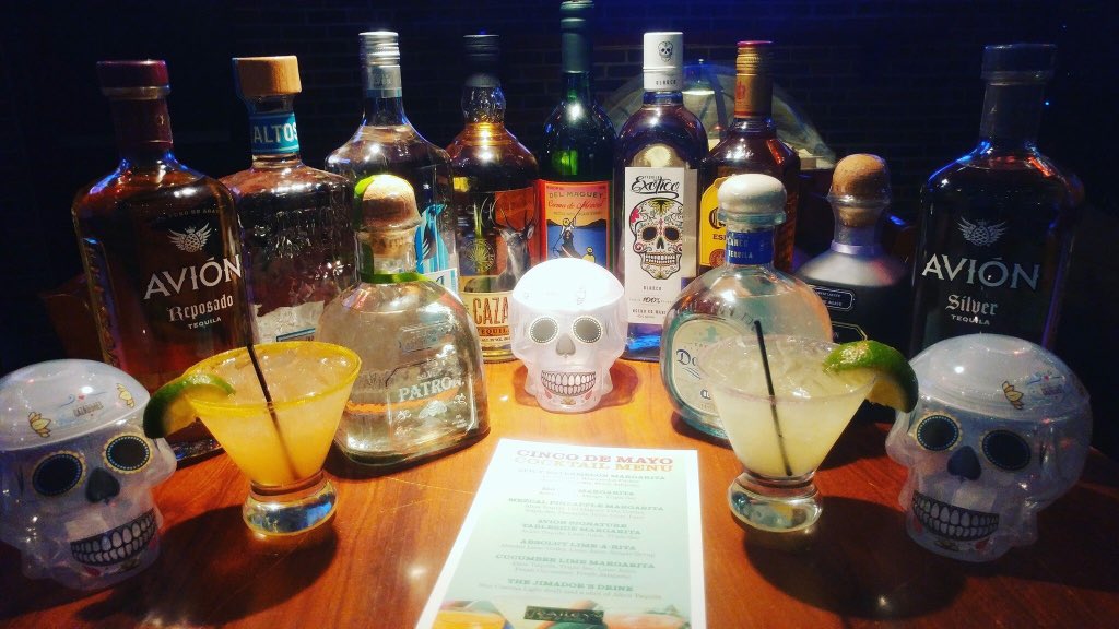 Happy Cinco De Mayo weekend! Try a margarita with Cazadores tequila and keep the skull shaker!  #cincodemayo #cincodederby #aviontequila #altostequila #sauza #cazadores #delmaguey #mezcal #exotico #cuervo #patron #donjulio