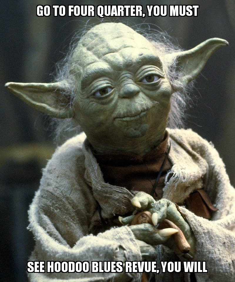 Kicking off Star Wars night at Four Quarter Bar at 10pm, we are.
Be here, you must.