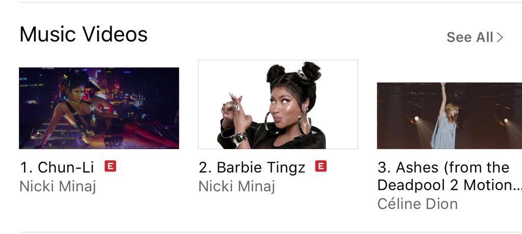 nmtourinfo's tweet photo. In less than 24hrs Nicki Minaj was trending with 4 different hashtags, a combination of 400k tweets. The #1 spot on YouTube videos for Chun Li. also holds the #1 & #2 on iTunes USA music videos, and with over 5.4M for both videos. #NickiDay2 https://t.co/B3YuxQy72L