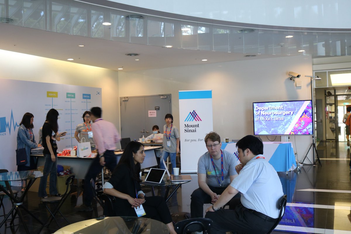 SinaiBioDesign's tweet photo. The countdown continues with early morning meetings, coding, and lots of coffee βοΈπ» #happyhacking #NCTSHealthHackathon #Taipei #NTU https://t.co/nPWieUO2EG