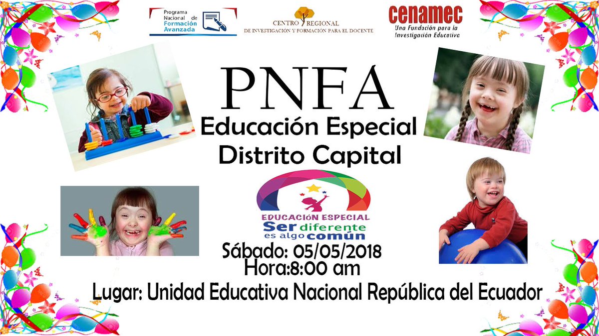 El entusiasmo y las ganas de aprender con la mayor motivación. Mañana sábado 05 de mayo inicia el PNFA de Educación Especial en Dtto Capital <a href="/especialzedc/">Educ. Especial DC</a>
<a href="/especialmppe/">Dir. General de Educ. Especial</a> <a href="/ZonaEducativaDC/">Zona Educativa Caracas</a> @MPPEDUCACION <a href="/javierojasmo/">Javier Rojas</a> <a href="/JauaMiranda/">Elías Jaua</a> @MPPEFormacion <a href="/NicolasMaduro/">Nicolás Maduro</a> <a href="/GipsyGastello/">Gipsy Gastello</a>
