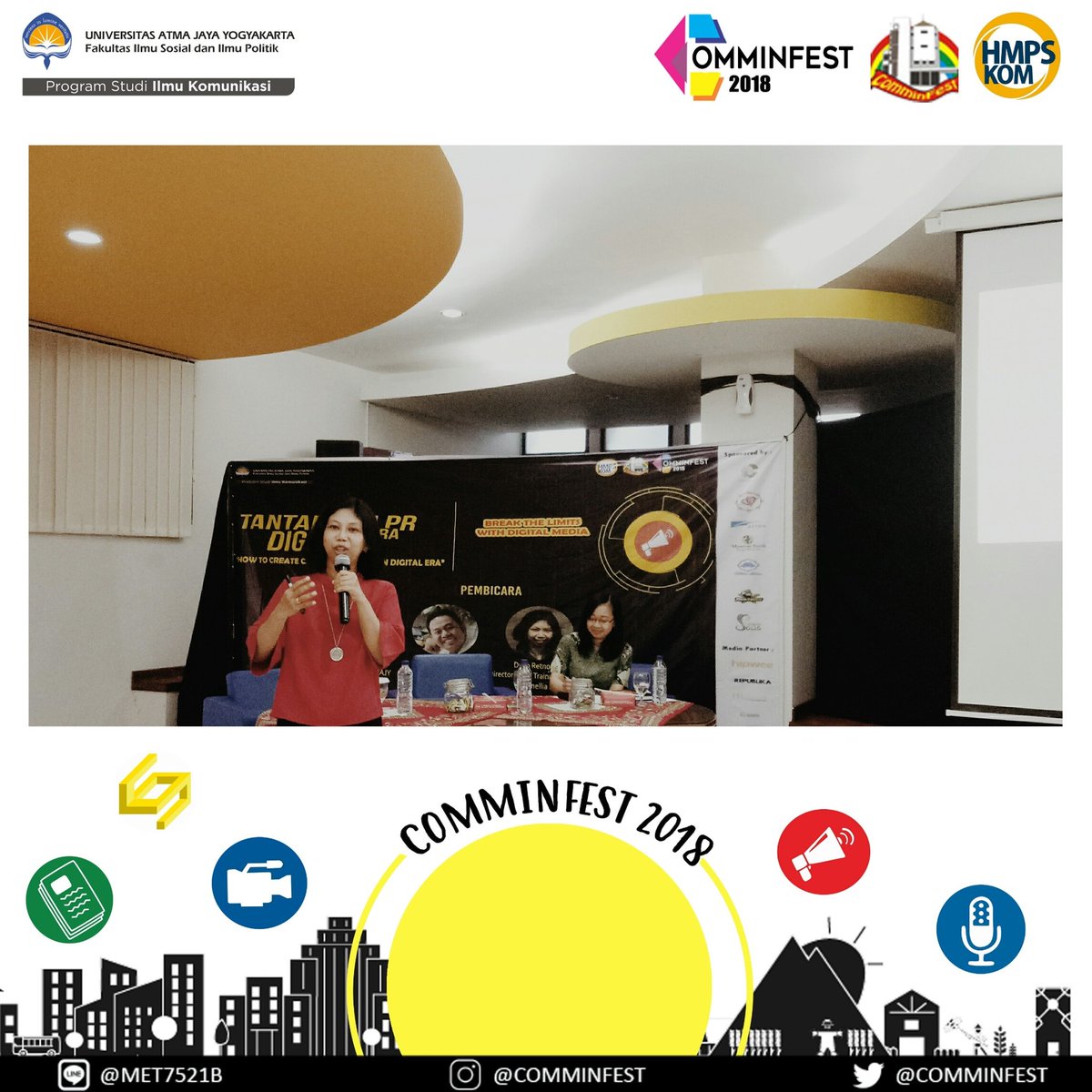 Pembicara kedua workshop The Prime 2018 🌞🌞 : Ibu Dyah Retno Wikan [Director of HR Training &amp; Research Cornellia &amp; Co] #comminfest #comminfest2018 #fisipuajy #ThePRime2018