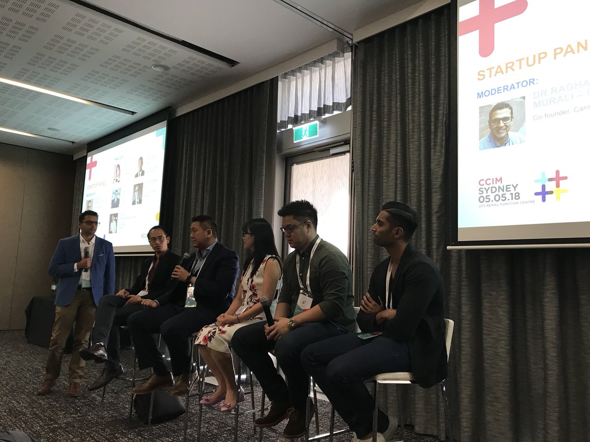 Not something you see everyday.  Awesome Startup Panel entirely of doctors!   #CCIMSYD #healthinnovation
