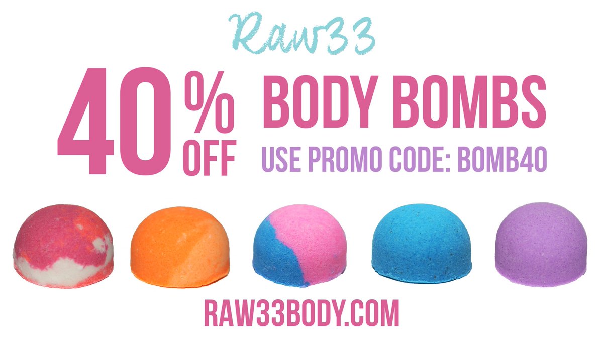 ALL #BodyBombs on sale. 🛁 $3 each! 💜
Only for a limited time. 🕒 Hurry before they’re sold out!

RAW33BODY.COM 

SHOP NOW! 🌷🌸

#online #weekend #sale #bathbomb #bathfizz #bodyproduct #hydrate #moisturize #bath #natural #relax #softskin #epsomsalt #raw33 #raw33body