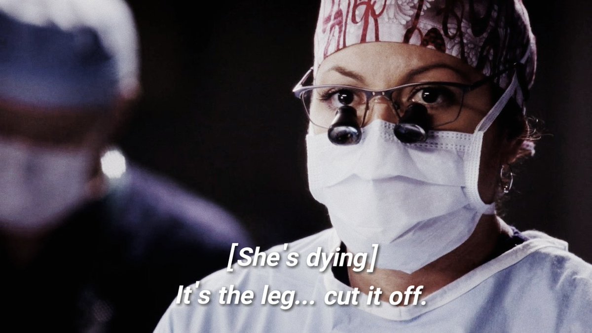 ameliasluisita's tweet photo. "I made my wife promise me that she would not let them take my leg, no matter what. But then it came down to my life or my leg and they needed her consent to amputate..."

I loved this scene so much. Arizona has come a long way. 😭 https://t.co/3MGANJS4nU
