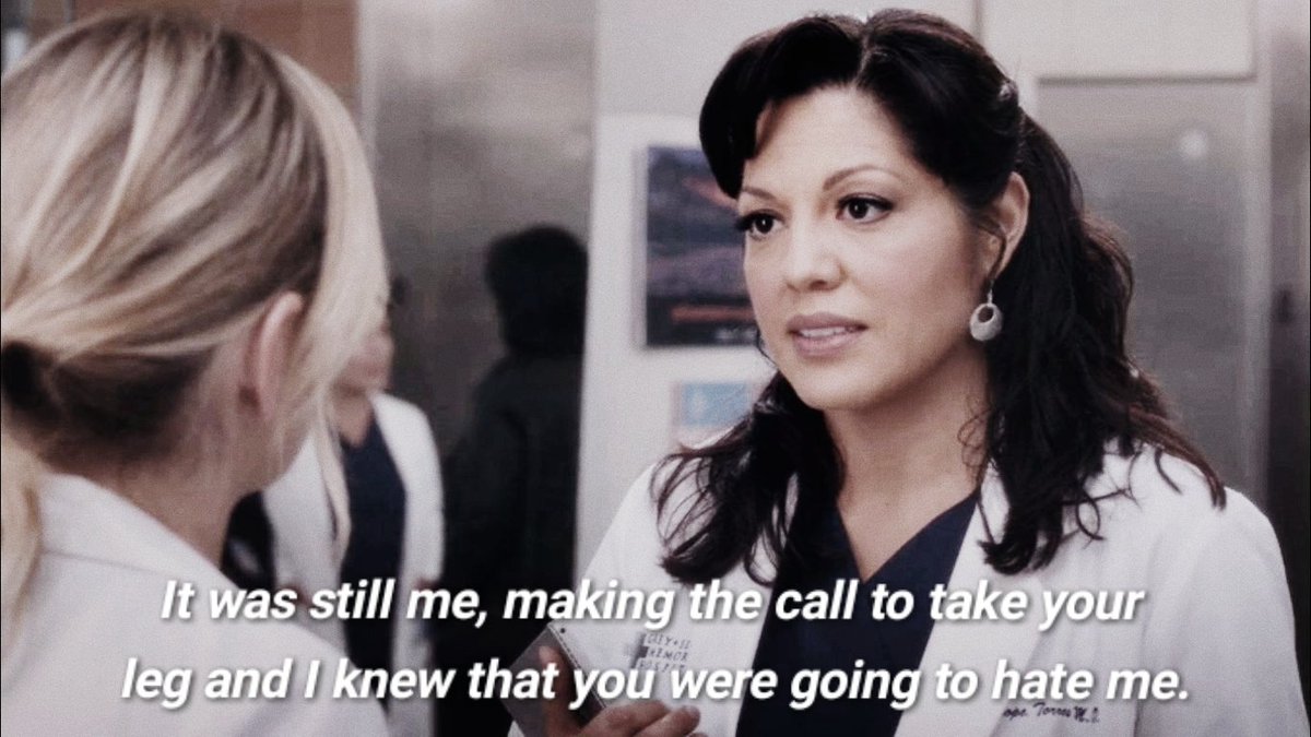 ameliasluisita's tweet photo. "I made my wife promise me that she would not let them take my leg, no matter what. But then it came down to my life or my leg and they needed her consent to amputate..."

I loved this scene so much. Arizona has come a long way. 😭 https://t.co/3MGANJS4nU
