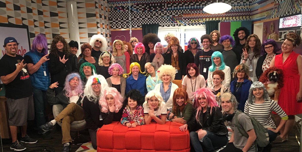 NerdyActor's tweet photo. I work with some awesome people on #Disney #Bizaardvark    Today was #wig day

#NerdyActor #actorlife #SetLife https://t.co/0Y7JxuCaiA