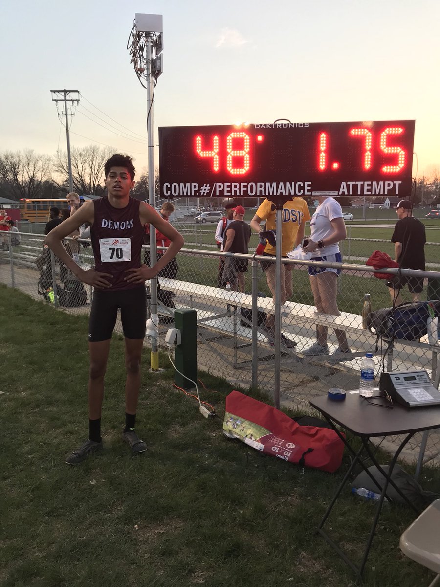 Dane does it again!!! What an incredible accomplishment. 48-1.75 in the triple today at Howard Wood. All time ND state record!  Not many kids in the nation go 48’. Proud of this kid! <a href="/DaneAllen9/">Daniel Allen</a> #stud