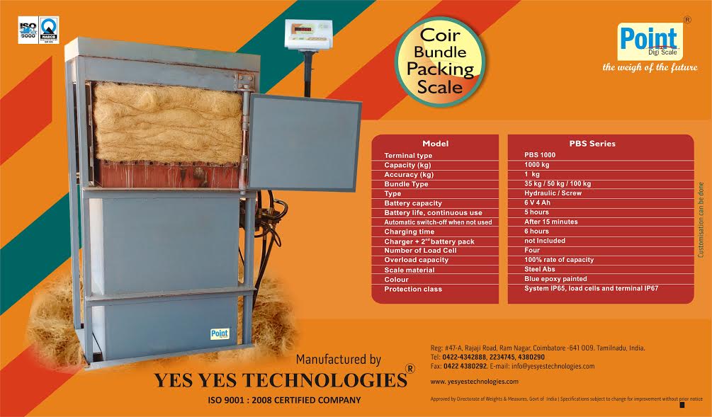 PointDigiScale's tweet image. Coir Bundle Machine with Weight