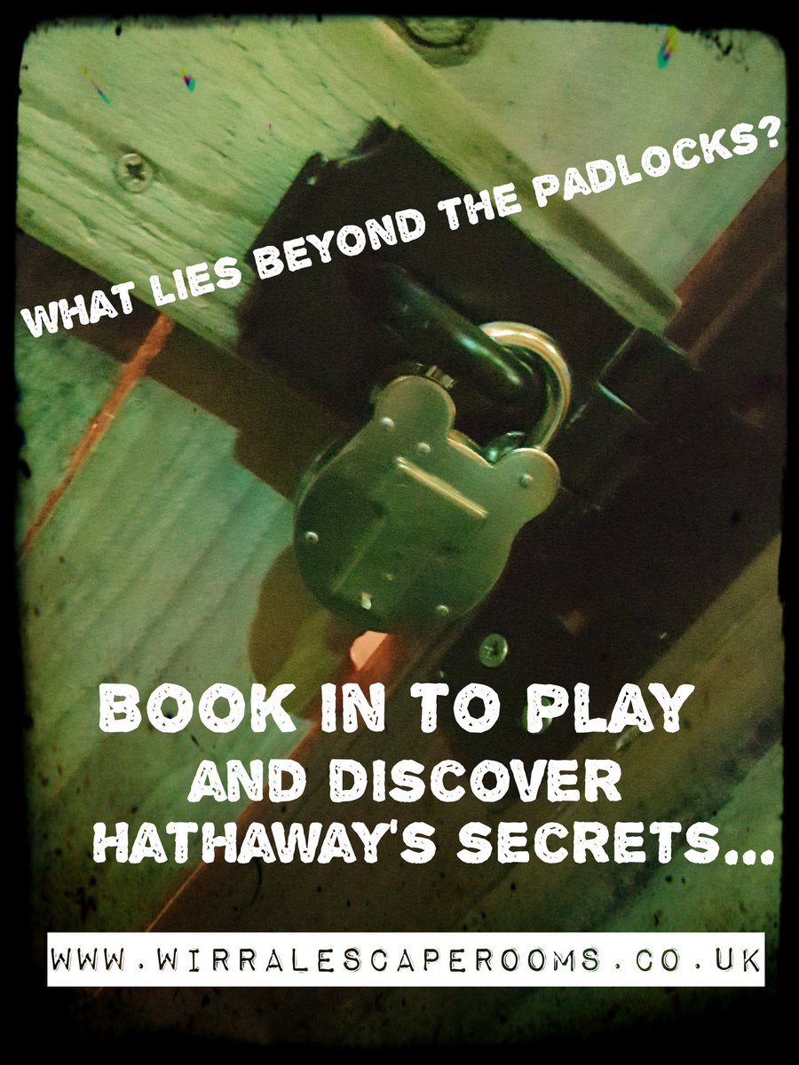 wirralescape's tweet photo. Still time to book a last minute escape room today, we've got the 6pm and 8pm slots available! 

Head over to https://t.co/zLw3d5inaG 

Slots are available to book until 1 hour before the game today and tomorrow! #escaperoom #thingstodo #wirral #fun #wallasey #exitgame #clues https://t.co/405fj31P7A