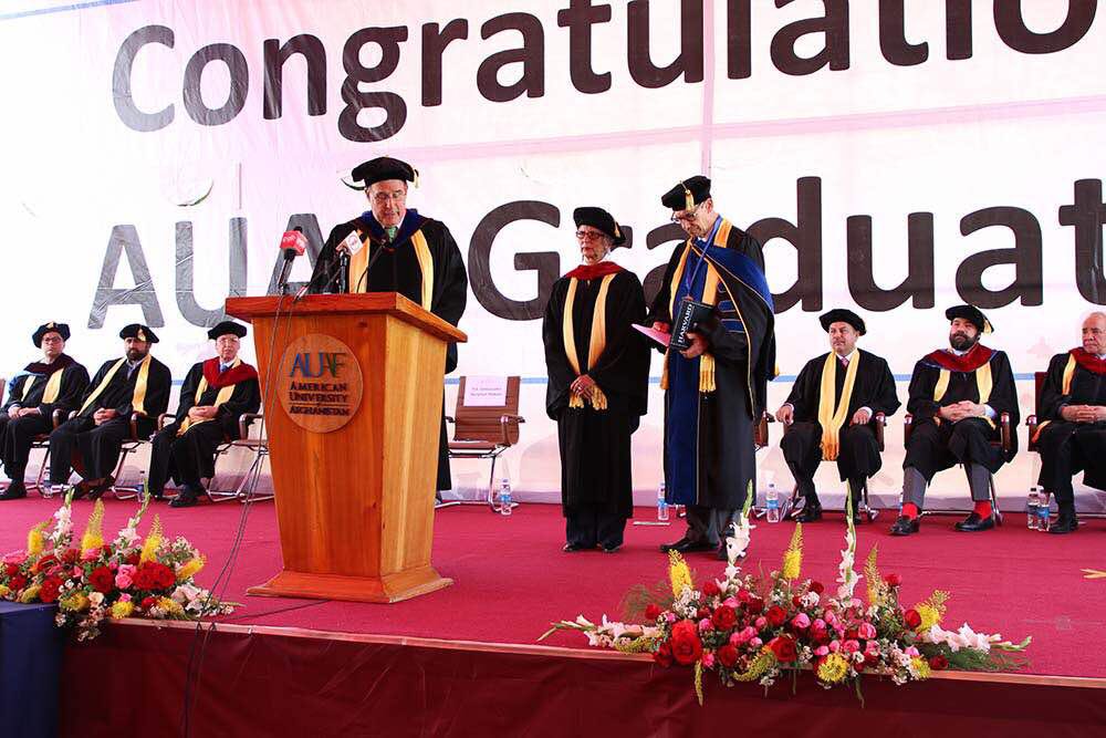 I was delighted to see the Afghan young leaders of tomorrow at the graduation ceremony of AUAF. Our country is truly in need of quality education.