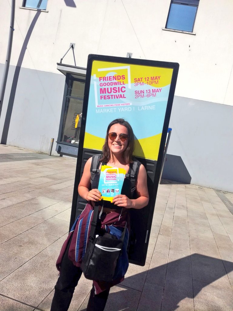 Image_Zoo's tweet photo. Another great day of weather for our #AdWalker out in Larne today for @mea_bc and the #FriendsGoodwill music fest.
There's music, street theatre, food, family entertainment and even a céilí for everyone to join in!
More info at https://t.co/UGUYni9oIK https://t.co/nof5PVWOSR