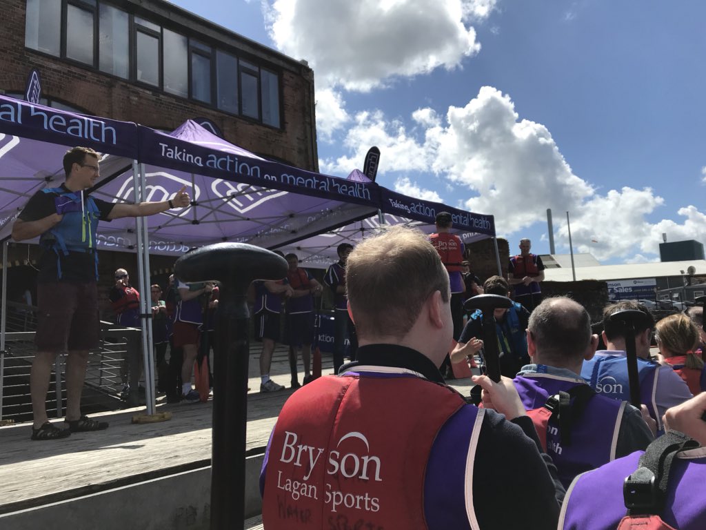 Great morning Dragon boat racing on the Lagan and raising money for AMH with Danske Bank <a href="/DanskeBank_UK/">Danske Bank</a> <a href="/amhNI/">Action Mental Health</a>