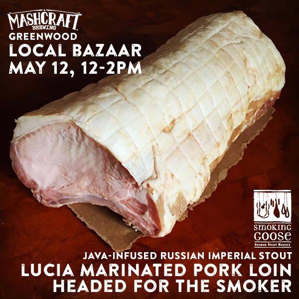 SmokingGoose's tweet photo. #PrepSecret our pork loin marinated under @MashCraftBrews Lucia java imperial headed for the smoker -- get it Today at their #LocalBazaar 5/12: https://t.co/Yev76C9loR https://t.co/OFuH6g1kYh