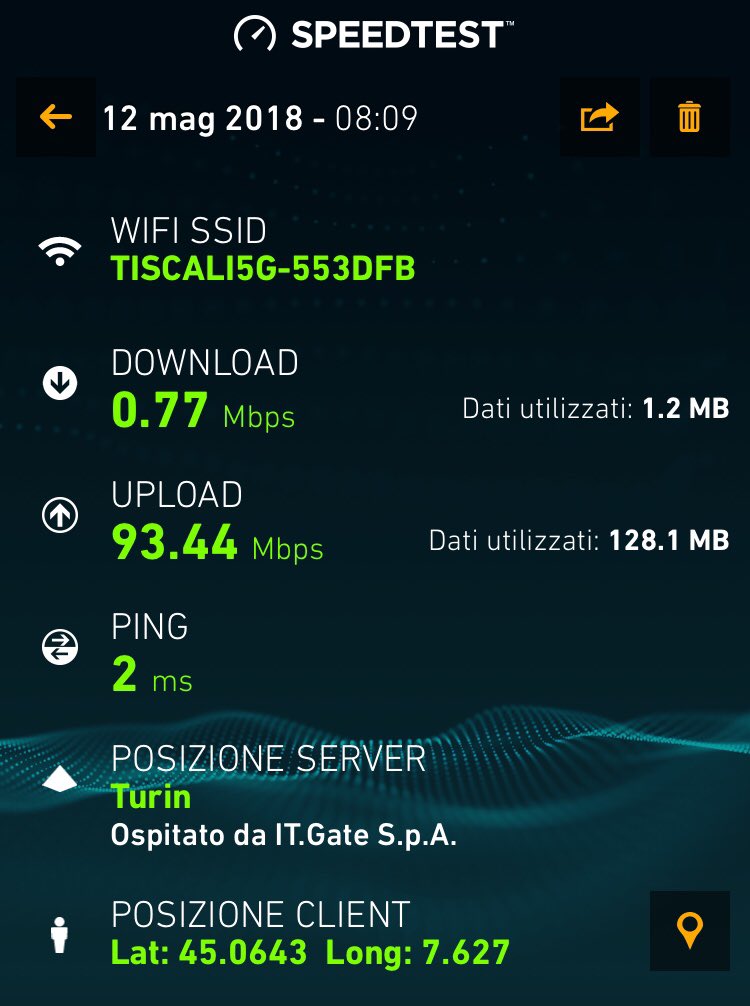 01clark01's tweet photo. @TiscaliHelpDesk complimenti per la vostra fibra. Pagati 500mbps, ricevuti meno di 1. #sarcasm #boicottiamotiscali #visaluto https://t.co/keo0aXj2Id