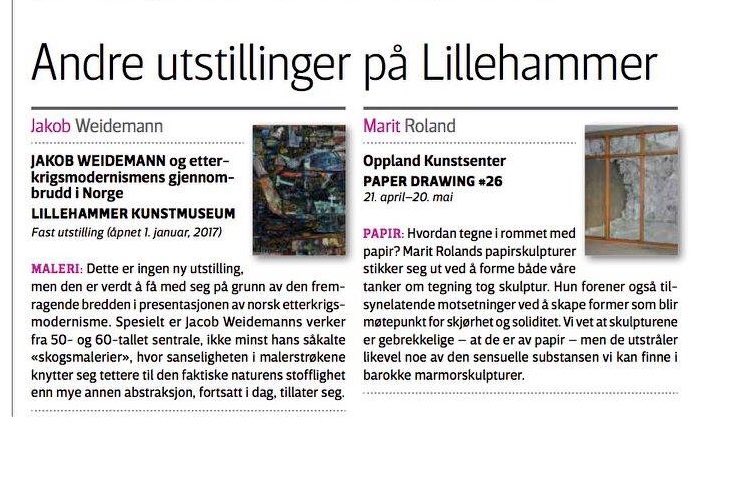 MaritRoland's tweet photo. My exhibition at Oppland kunstsenter is still on. Got a nice critique in today’s Vårt Land by @roed.kjetil #baroque https://t.co/Msmo2HpYm6
