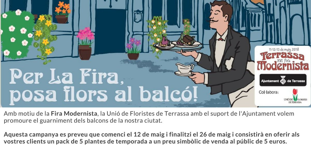 ArgemiGarden's tweet photo. PER LA FIRA MODERNISTA , POSA FLORS AL BALCÓ.
Ja estan disponibles a ARGEMÍ GARDEN CENTER https://t.co/UUlQYBeTrr