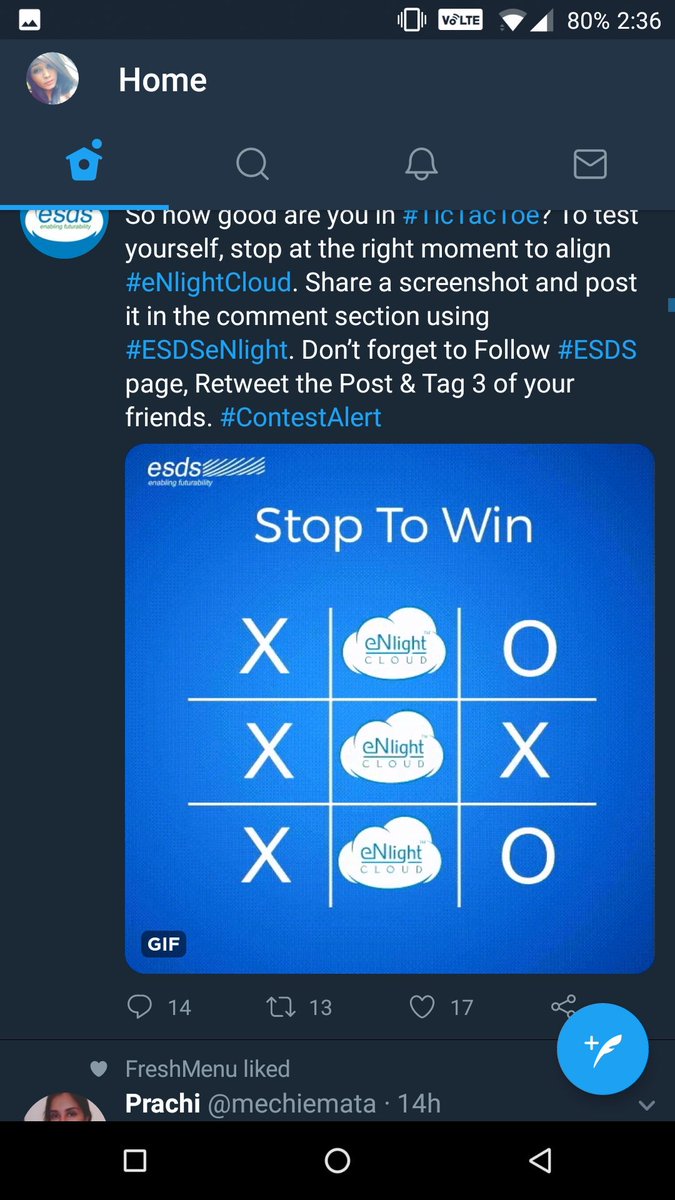 love_arcu's tweet image. Here&apos;s my perfect Screenshot
#TicTacToe
#eNlightCloud
#ESDS
@manisharawal45 
@Piyujain12 
@neha6927 
@ritubhansali810
