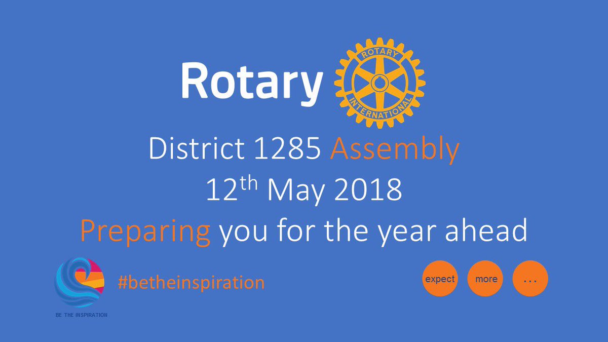 Great to hear DG Elect Tony Graves outline his plans for 2018/19. Emphasis on Community Projects &amp; Membership.