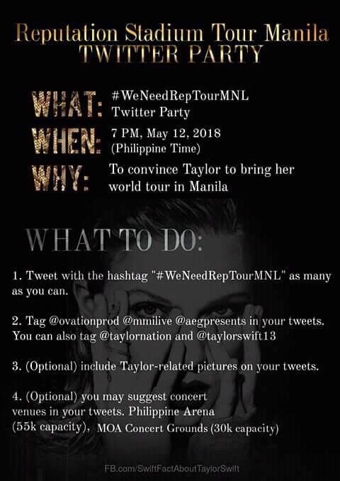 catrionaelisa13's tweet photo. Nag-eeffort na sila oh. Makisama tayo swifties. Wala naman mawawala
#ReputationTourPH #WeNeedRepTourMNL https://t.co/50cKHo0TIW