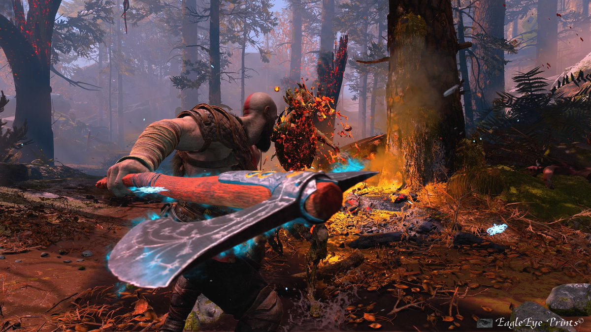 EagleEyePrints's tweet photo. Up close. @SonySantaMonica @Sony @PlayStation #GodofWar #sony #PS4share #psblog #Kratos #photomode #gaming https://t.co/B5xT5BFayW