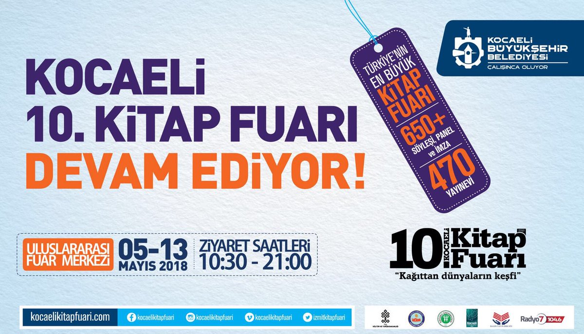 Bu paylaşımı Retweet edip hesabımızı takip edenler arasından 1 kişiye 105 kitaptan oluşan kitap kulesini hediye ediyoruz. #KocaeliKitapFuarı