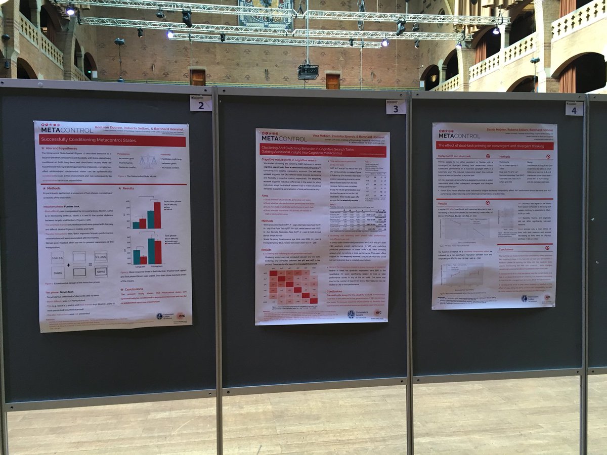 metacontrol_lab's tweet photo. During the 12:00 poster session at #psAmsterdam18 we will have a unique trio of posters from our group at numbers 2,3, and 4! Come by and hear about the newest research performed by our PhD students at @metacontrol_lab   🤗 https://t.co/kVatfuqpAf