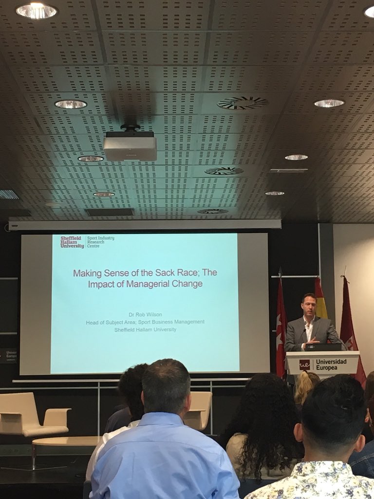 ProfRob_Wilson's tweet photo. Delighted to present our work on #ManagerialChange at the 4th Madrid Weekender. Lots to debate and some great discussions with students from all over the world. Thanks for the invitation @events_gb. @HallamSBM are having a top tour. @DrDanPlumley https://t.co/g92KXqLdrp