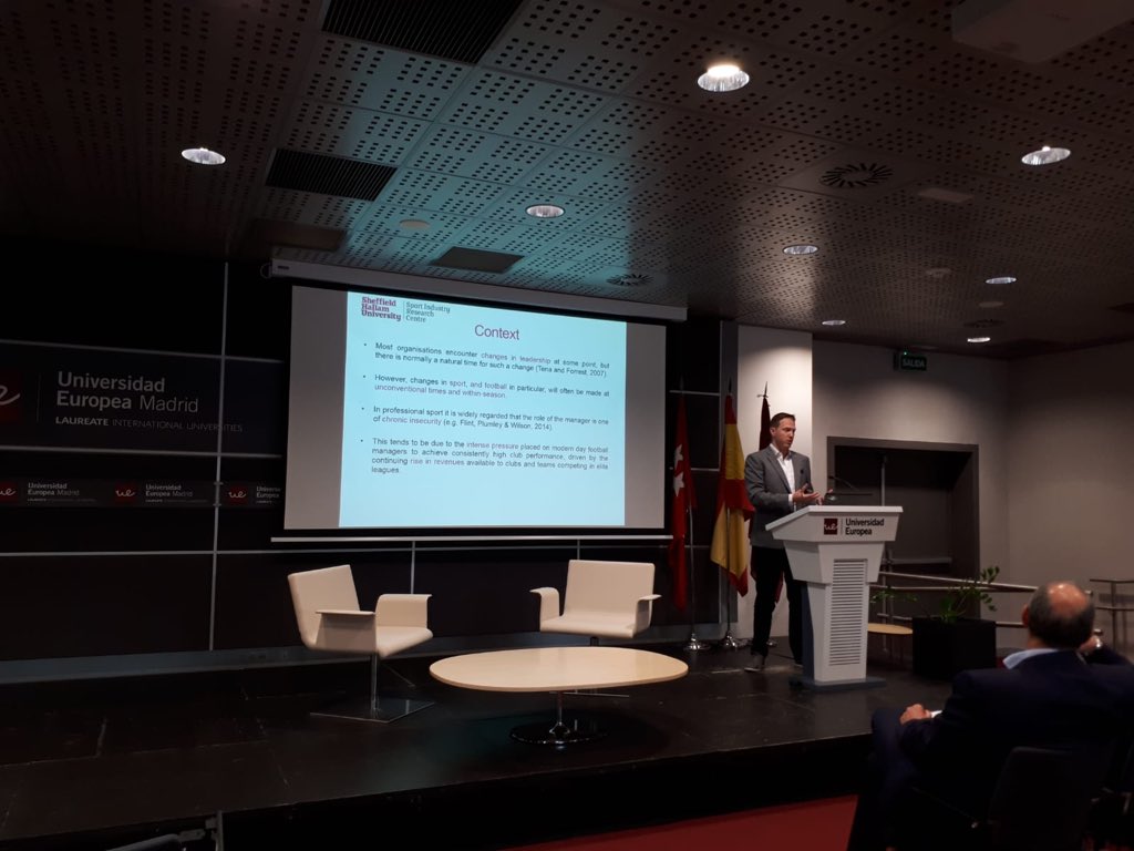ProfRob_Wilson's tweet photo. Delighted to present our work on #ManagerialChange at the 4th Madrid Weekender. Lots to debate and some great discussions with students from all over the world. Thanks for the invitation @events_gb. @HallamSBM are having a top tour. @DrDanPlumley https://t.co/g92KXqLdrp